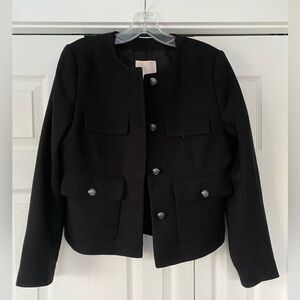 H&M Black Women's Jacket with Button Detail